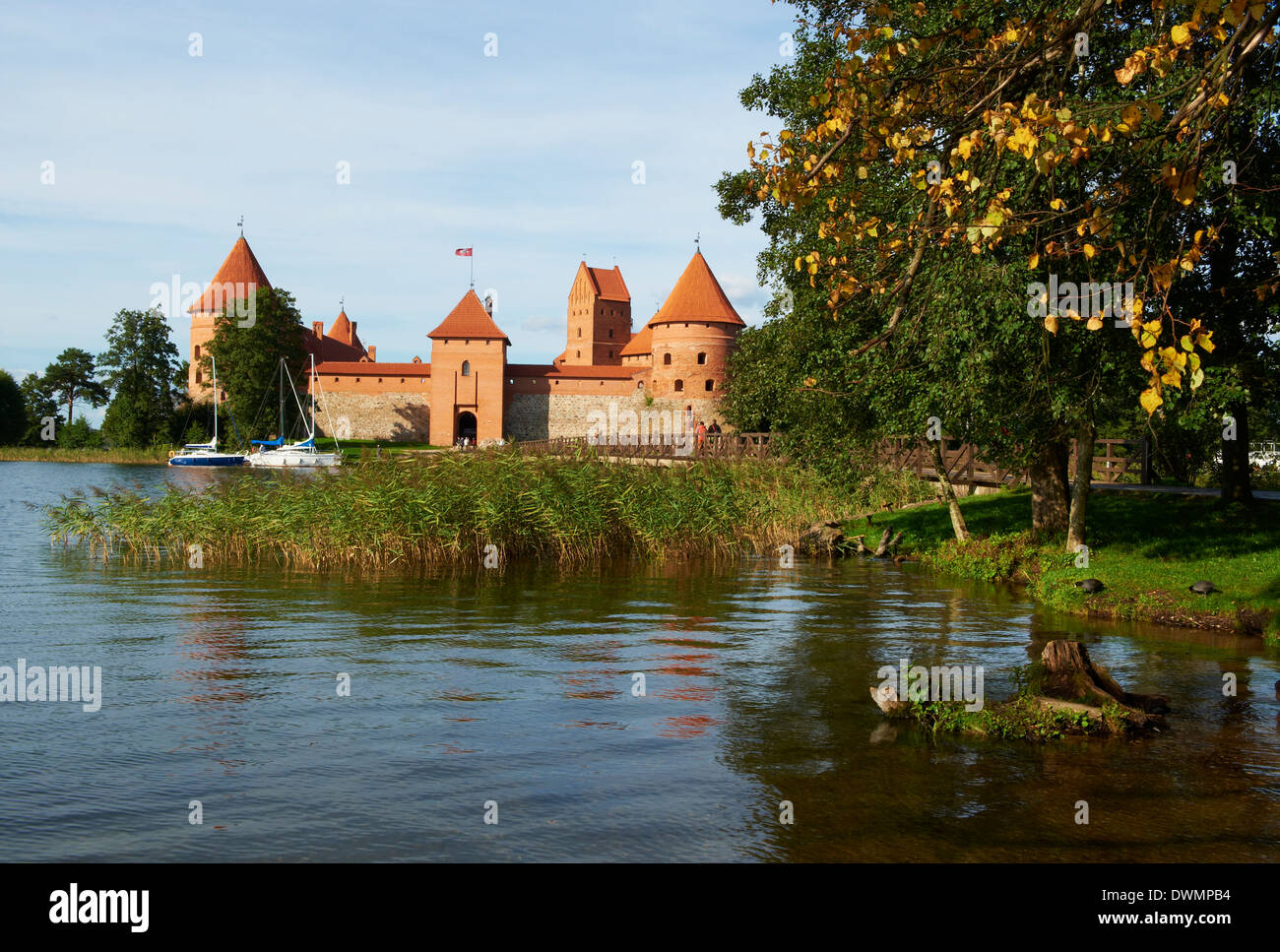 Château de l'île de Trakai près de Vilnius, Lituanie, Europe Banque D'Images