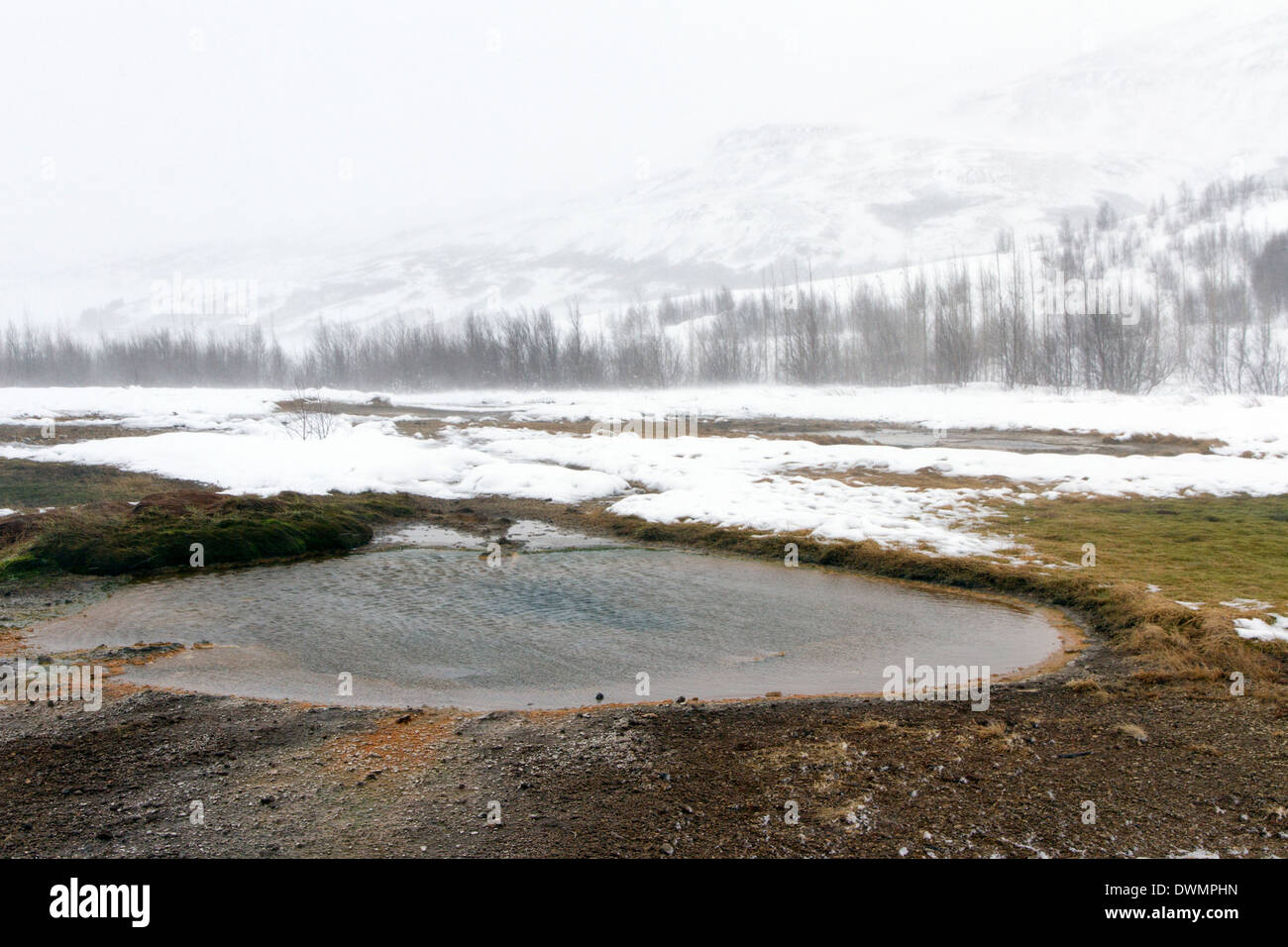 Geysir Parc dans la vallée de Haukadalur en Islande Banque D'Images