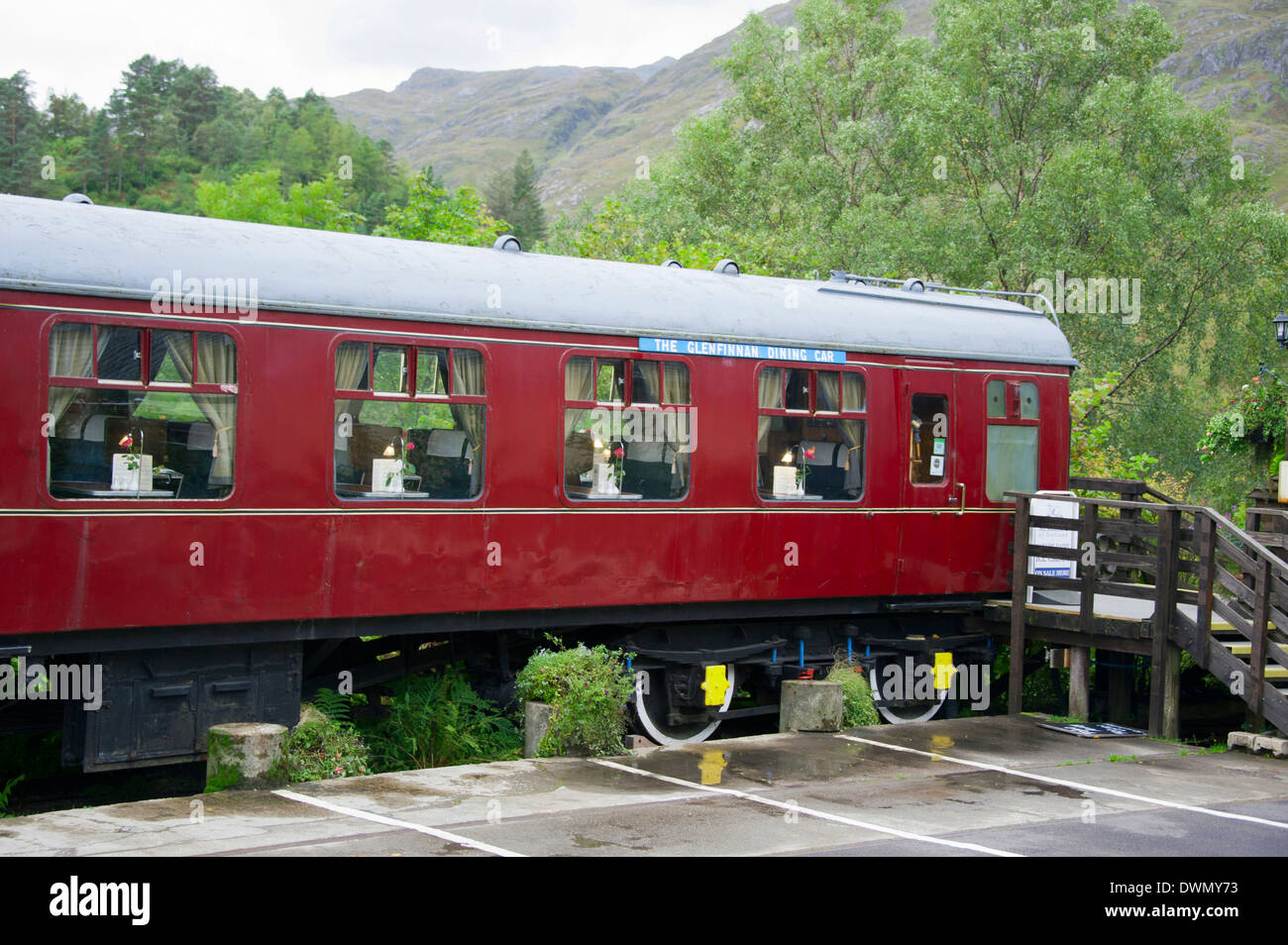 La voiture-restaurant Glenfinnan Banque D'Images