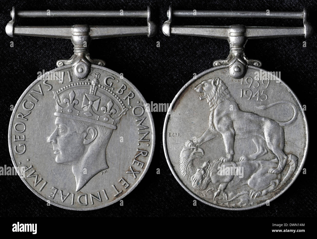 Médaille de guerre britannique (1939-1945) Banque D'Images