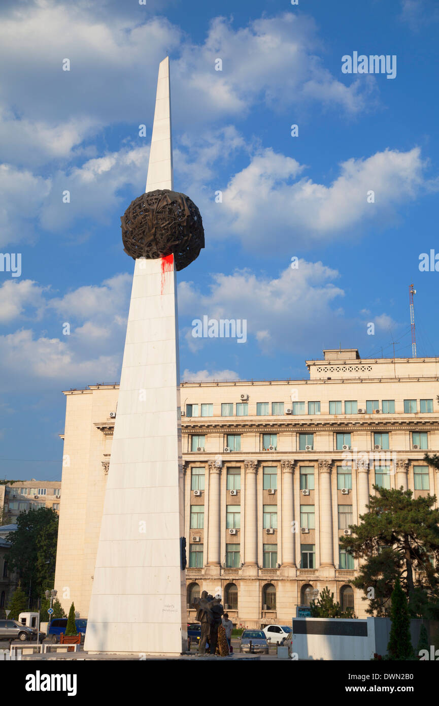 Héros de la révolution de 1989 Monument, Piata Revolutiei, Bucarest, Roumanie, Europe Banque D'Images
