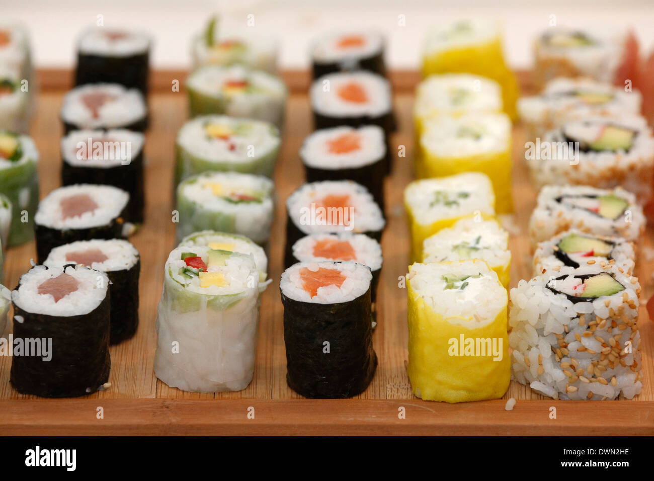 Des sushis, la nourriture Japonaise, France, Europe Banque D'Images