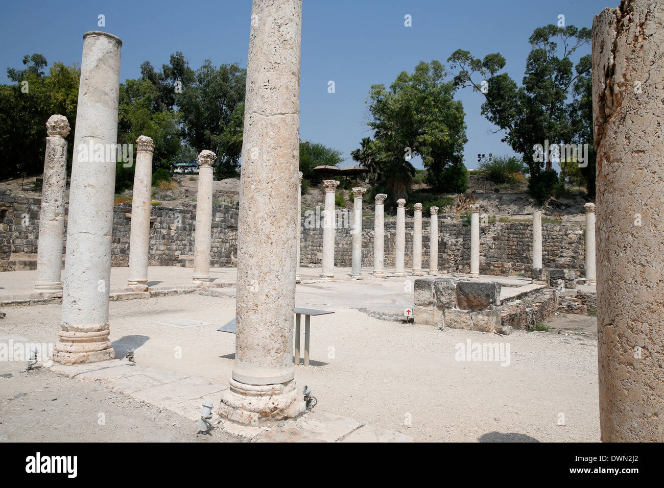 Roman-Byzantine ville de Scythopolis à Beth Shean Parc National, Israël, Moyen Orient Banque D'Images