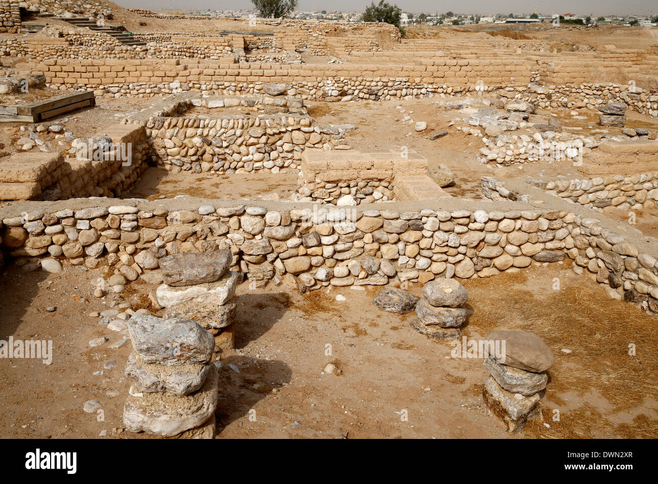 La Bible parle de Beer Sheba, Israël, Moyen Orient Banque D'Images