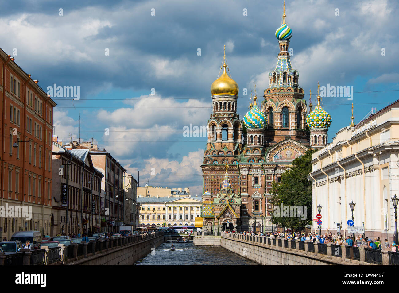 Eglise du Sauveur sur le Sang Versé, l'UNESCO World Heritage Site, Saint-Pétersbourg, Russie, Europe Banque D'Images