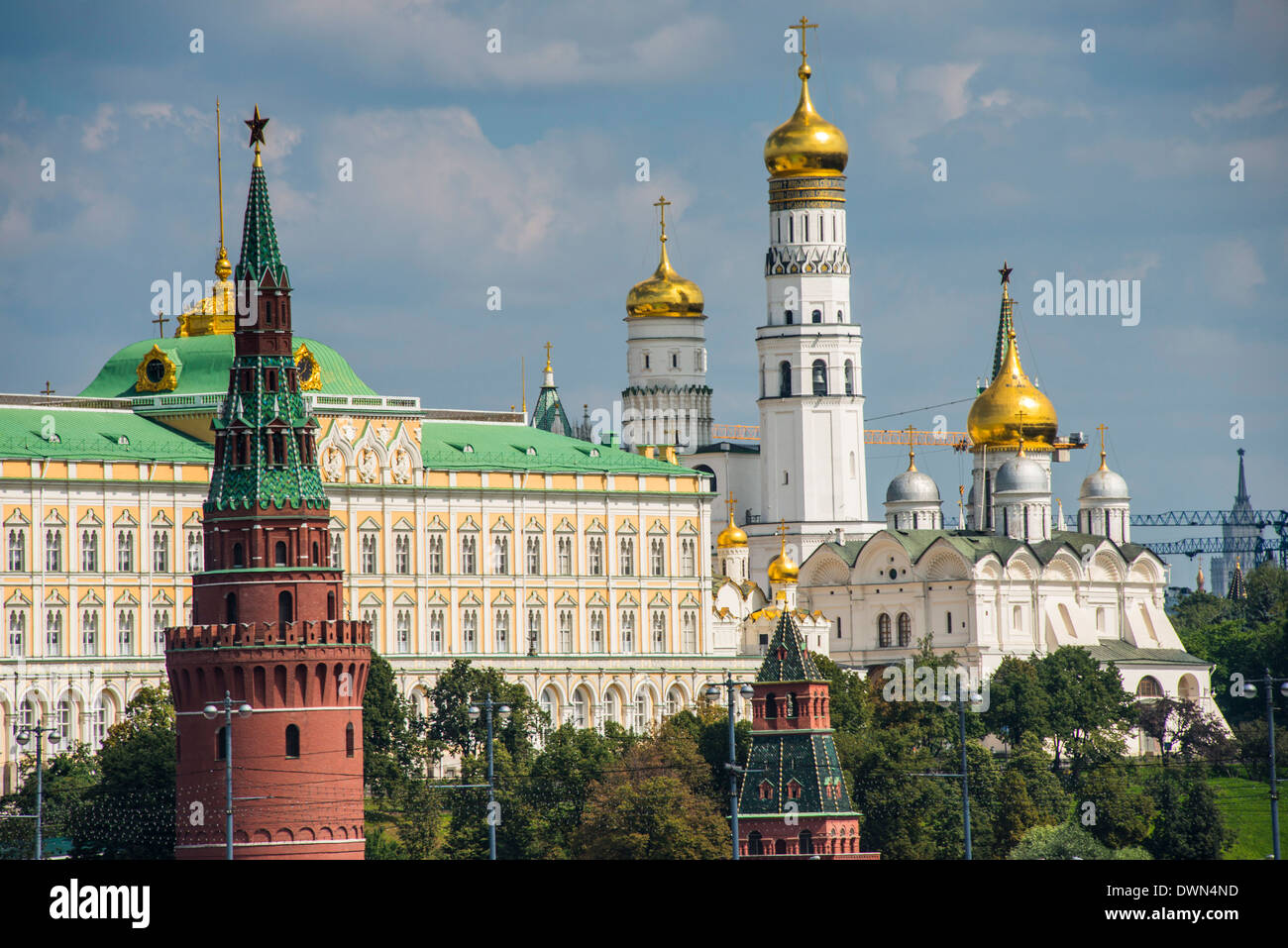 Les tours du Kremlin, UNESCO World Heritage Site, Moscou, Russie, Europe Banque D'Images