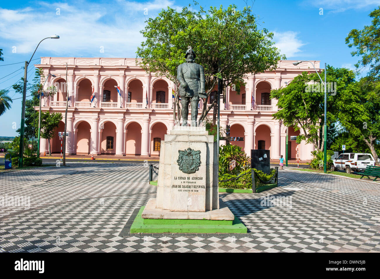 Le Cabildo rose, Musée du Congrès national à Asuncion, Paraguay, Amérique du Sud Banque D'Images