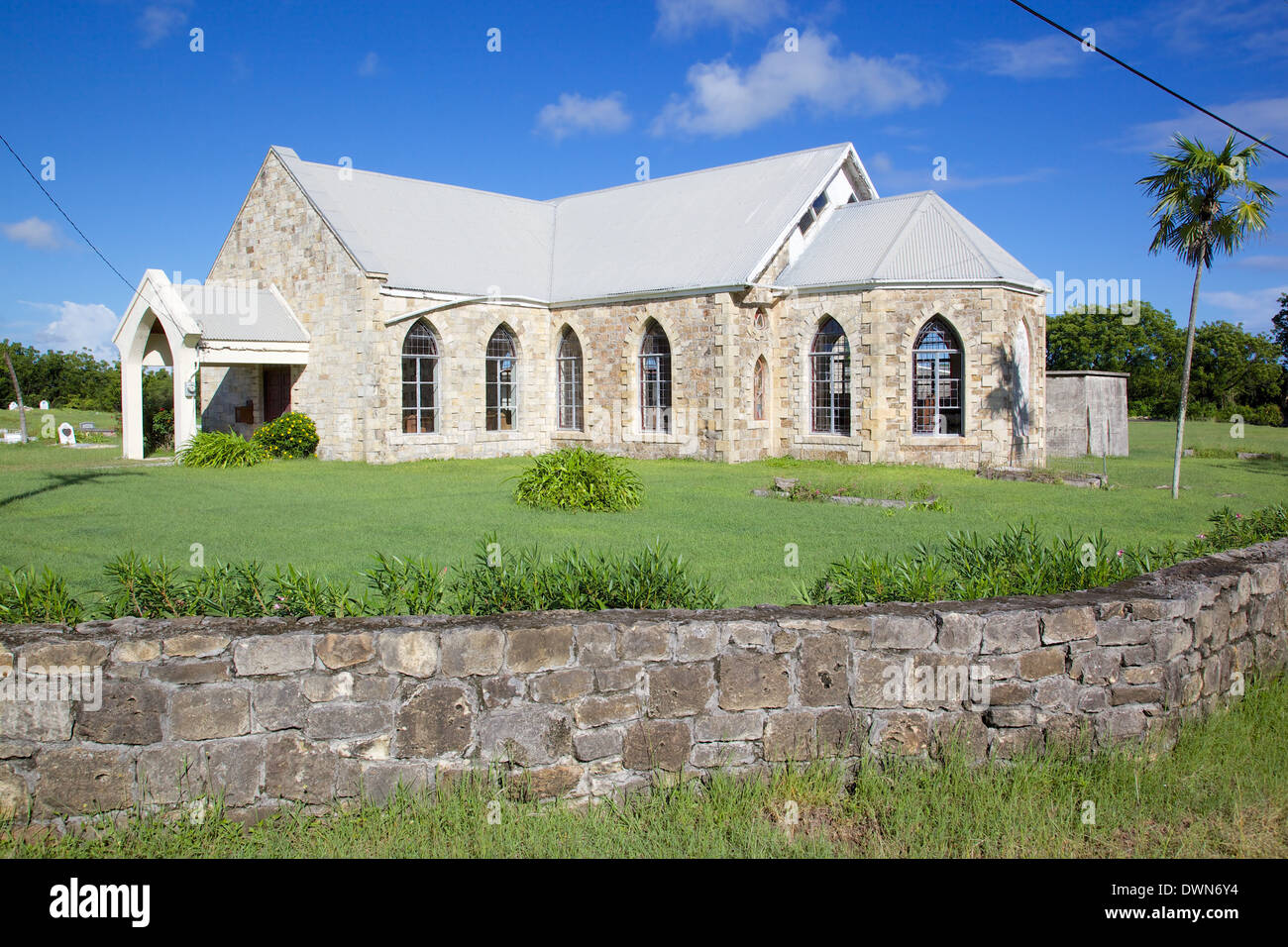 L'église anglicane St Stephens, Saint Pierre, Antigua, Iles sous le vent, Antilles, Caraïbes, Amérique Centrale Banque D'Images