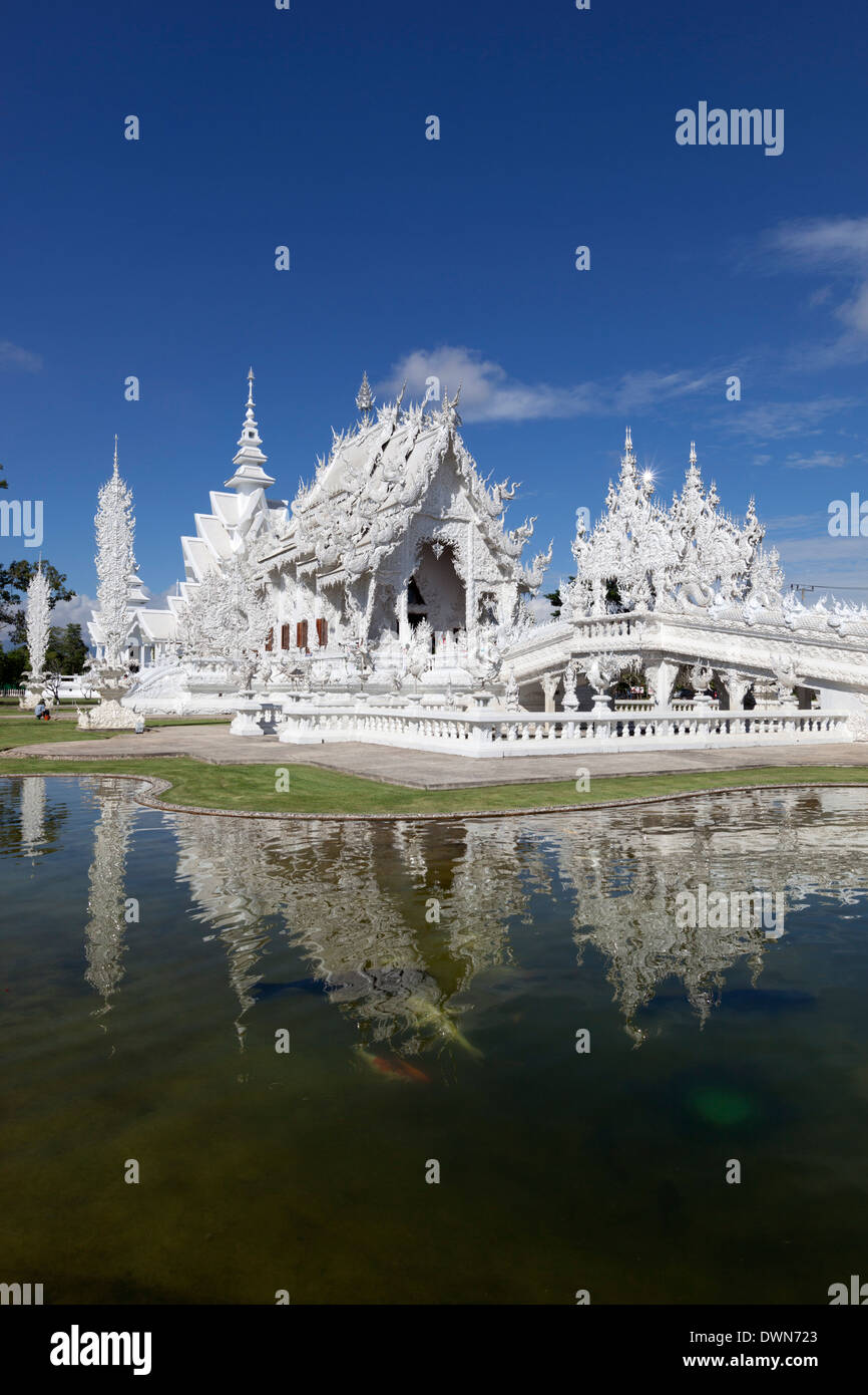 Wat Rong Khun (Temple blanc), Chiang Rai, Thaïlande du Nord, Thaïlande, Asie du Sud, Asie Banque D'Images