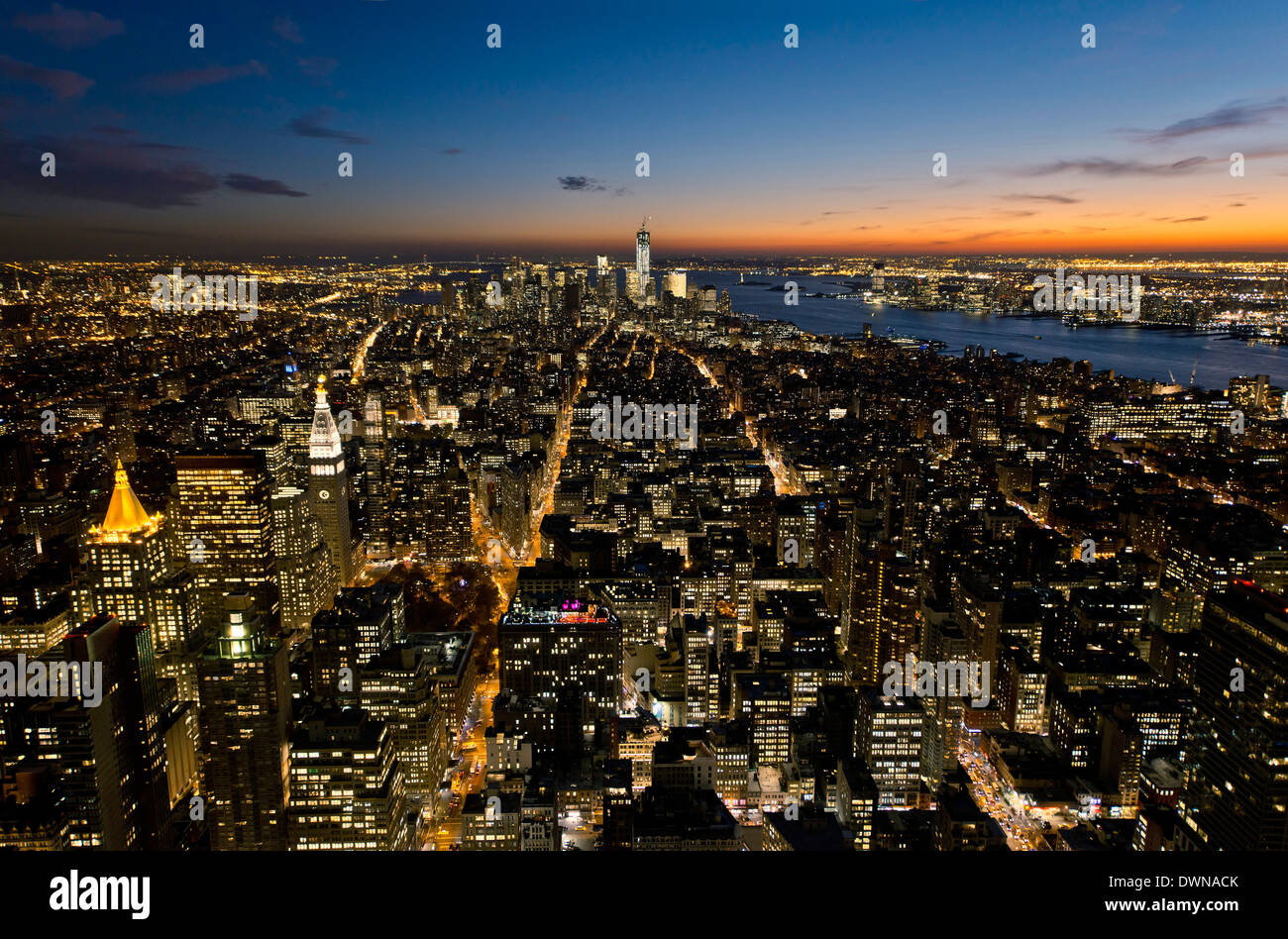 Vue depuis l'Empire State Building, Manhattan, New York City, États-Unis d'Amérique, Amérique du Nord Banque D'Images