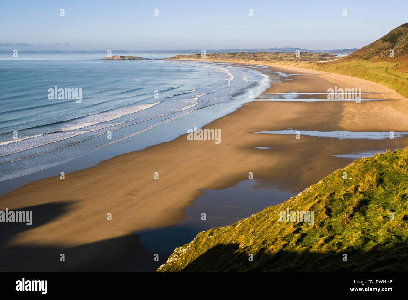 Rhossili Bay, la péninsule de Gower, dans le sud du Pays de Galles, Royaume-Uni Banque D'Images