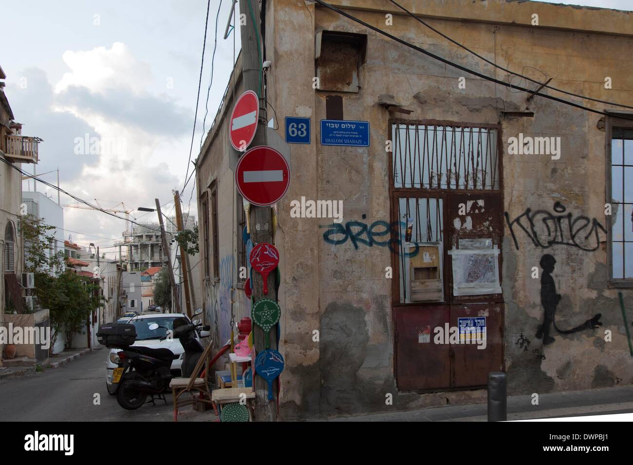 Newe Zedek, partie la plus ancienne de Tel Aviv en photo 22.02.2014 Banque D'Images