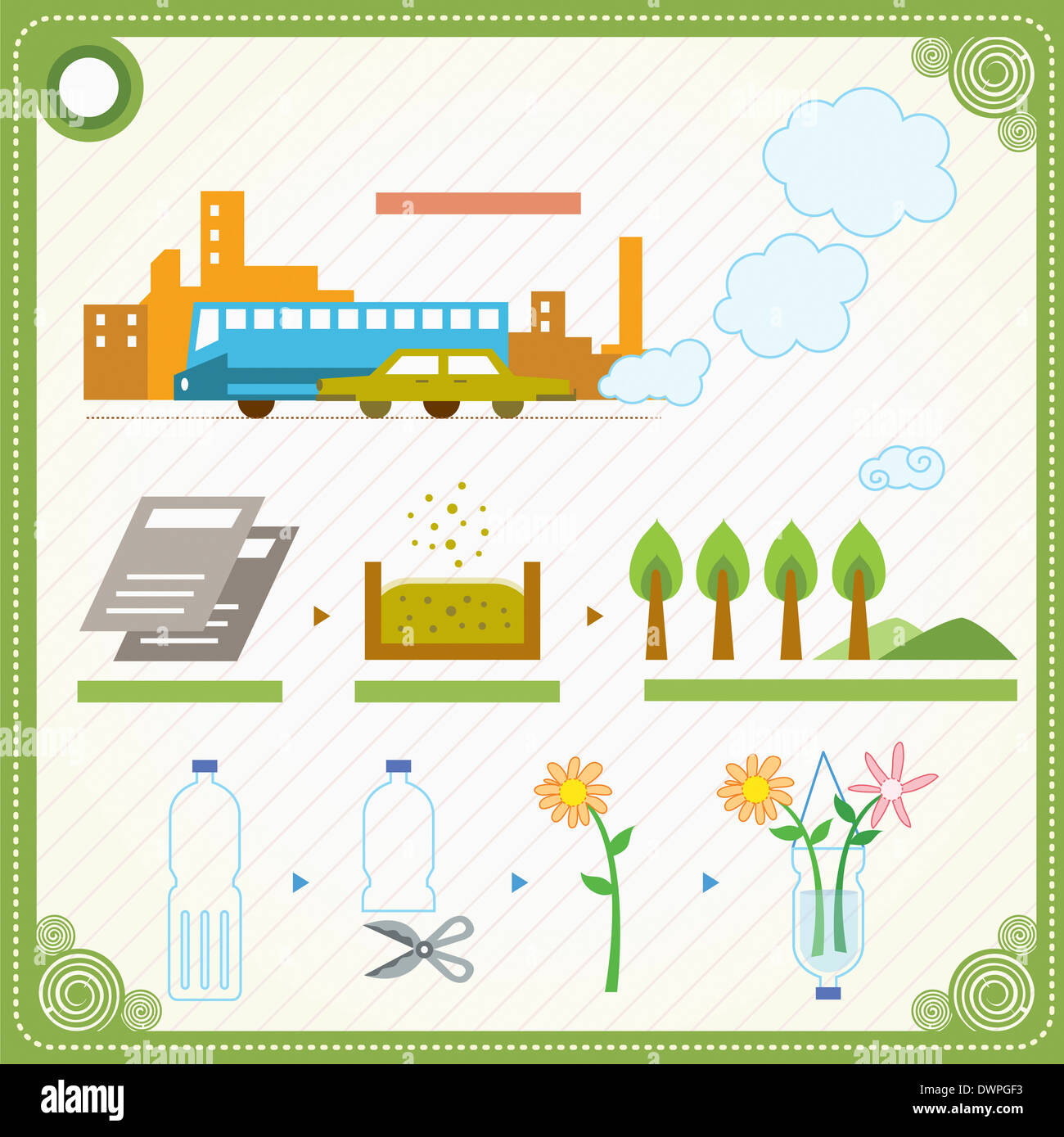 Illustration de graphiques Transformation Banque D'Images