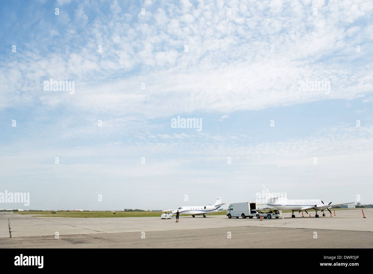 Des jets privés sur airfield Banque D'Images