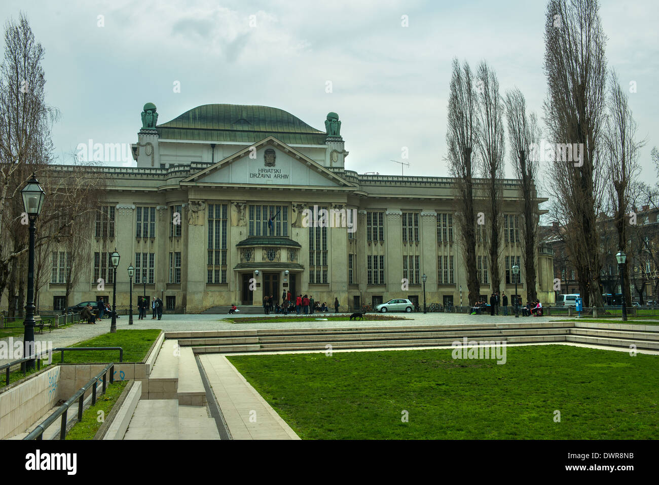 Le bâtiment des archives de l'État à Zagreb Banque D'Images