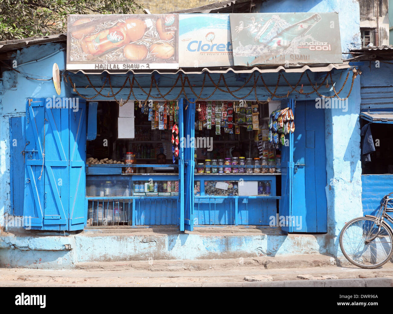 Face d'un magasin indien le Février 01, 2009 à Kolkata, Inde. Banque D'Images