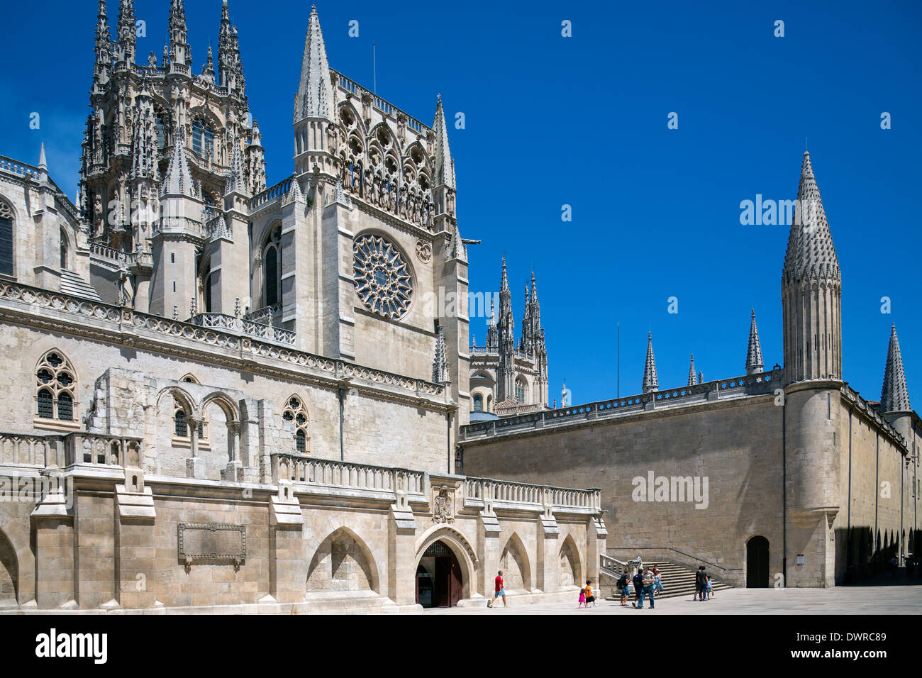 La Cathédrale de Burgos et de la ville de Burgos dans le Castilla-y-Leon région du nord de l'Espagne. Banque D'Images