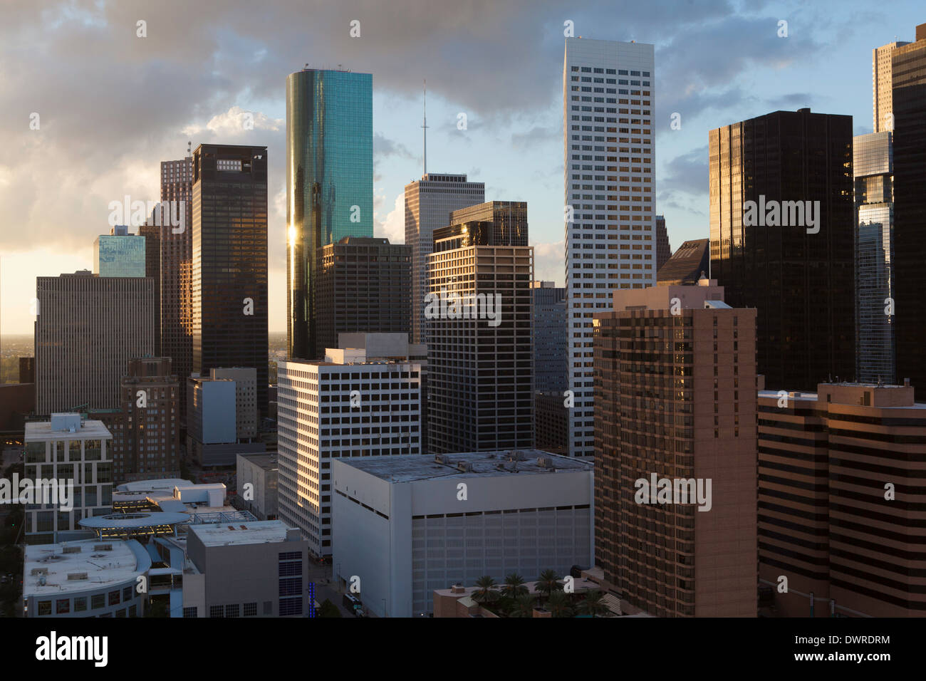 Houston, Texas, USA, centre-ville city skyline Banque D'Images