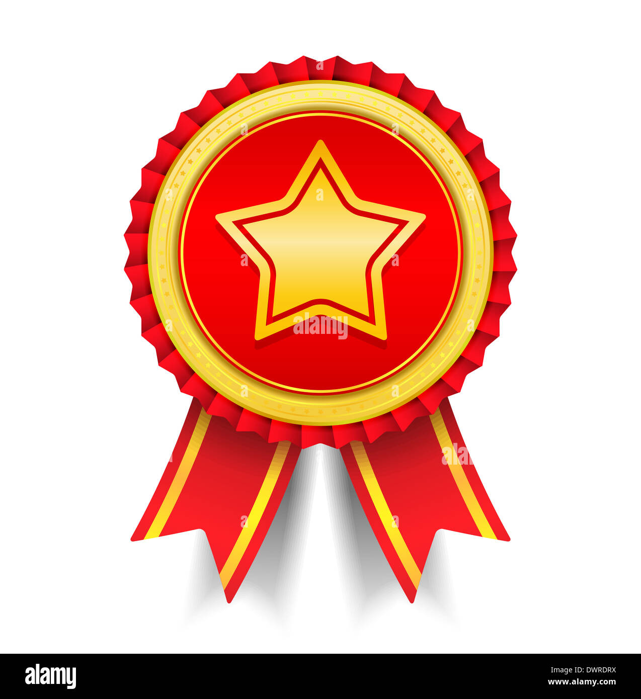 Médaille d'or avec étoile Banque D'Images