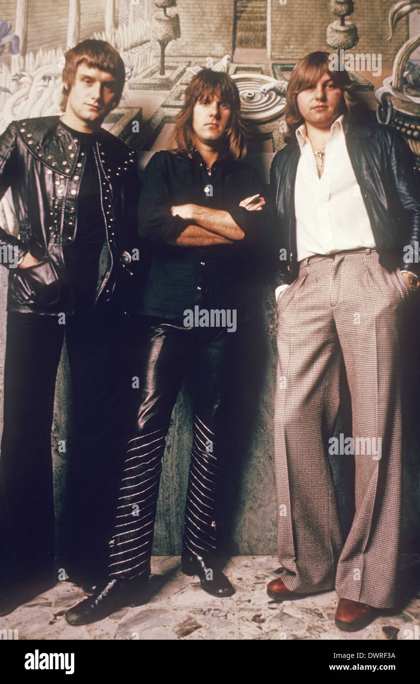 EMERSON, Lake & Palmer, groupe de rock anglais à propos de 1972. De gauche  Carl Palmer, Keith Emerson, Greg Lake Photo Stock - Alamy