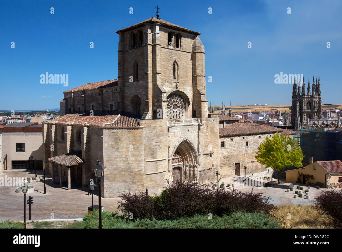 Iglesia dan Estaban dans la ville de Burgos dans le Castilla-y-Leon région du nord de l'Espagne. Banque D'Images