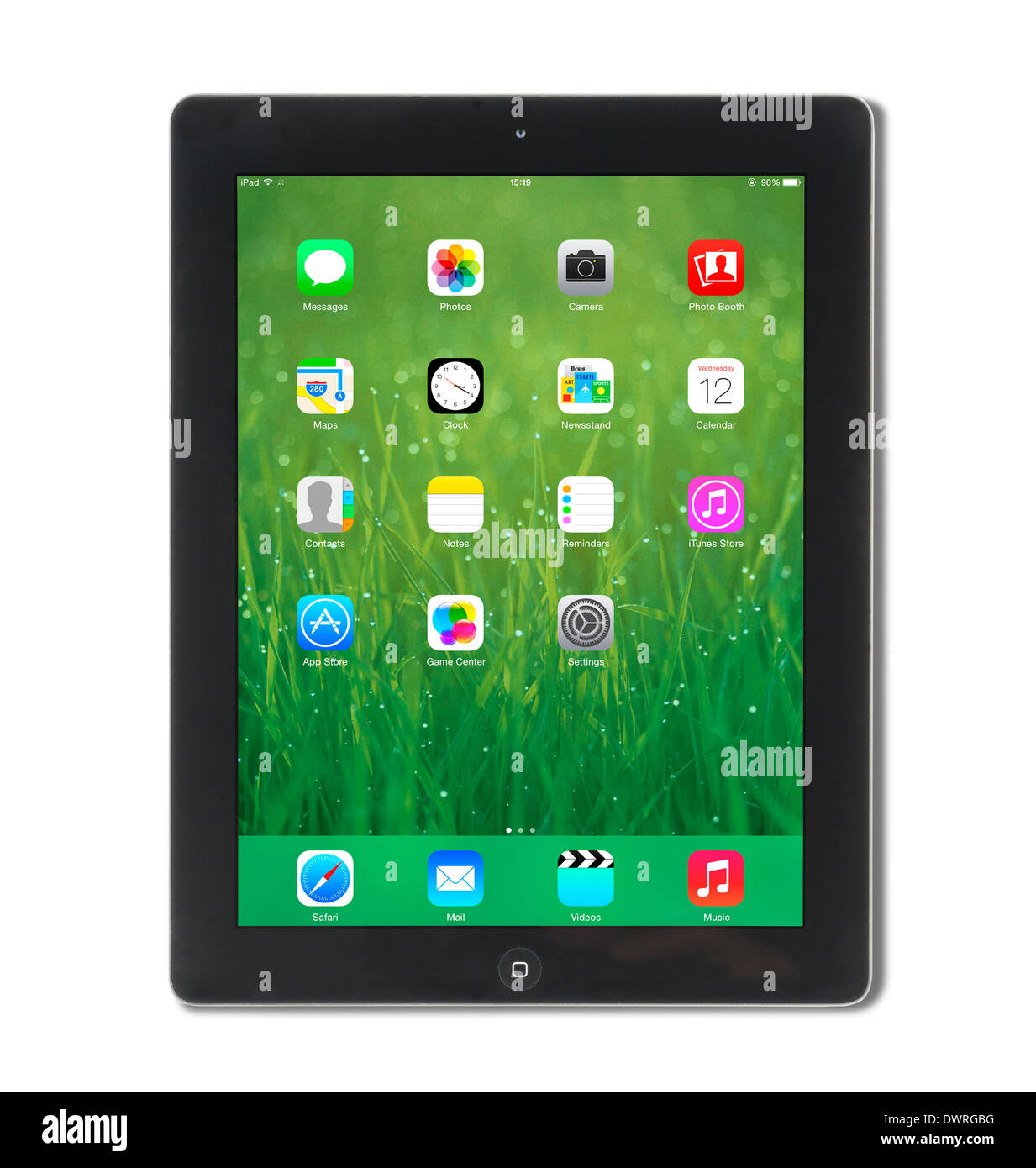 IOS 7.1 écran d'accueil sur un Apple iPad 4e génération retina display tablet computer Banque D'Images