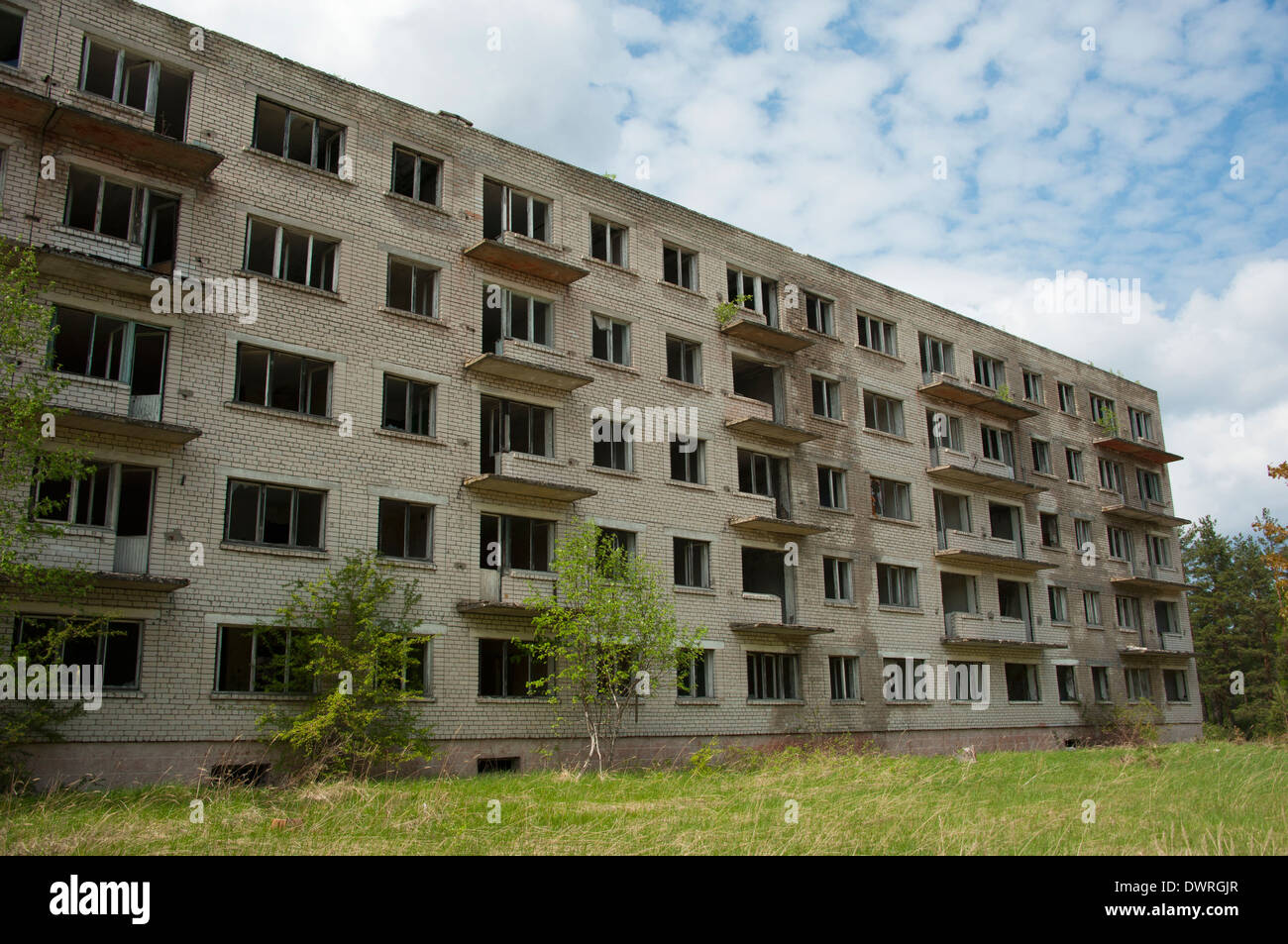 Ville fantôme, Irbene Banque D'Images