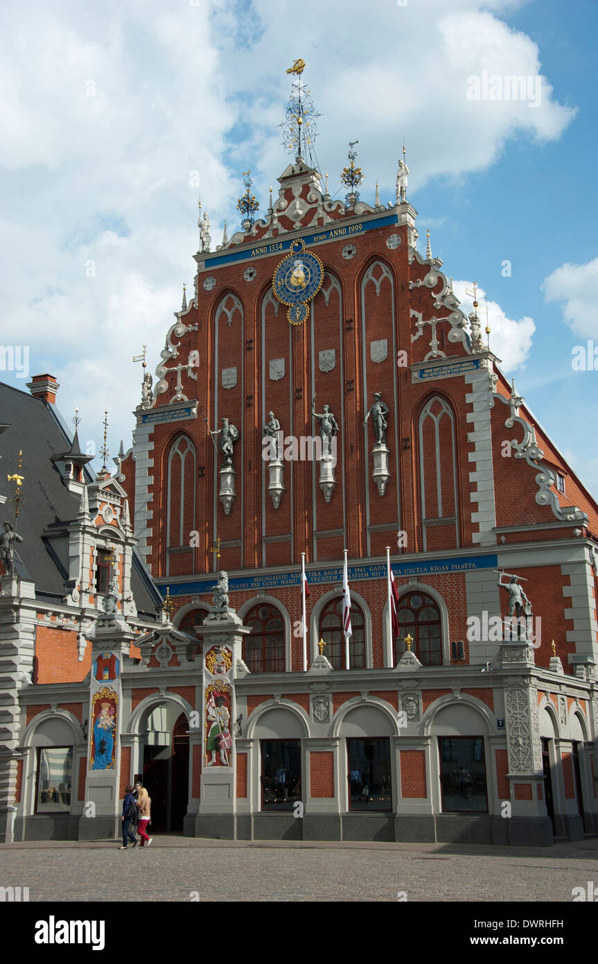 Maison des Têtes Noires, Riga Banque D'Images