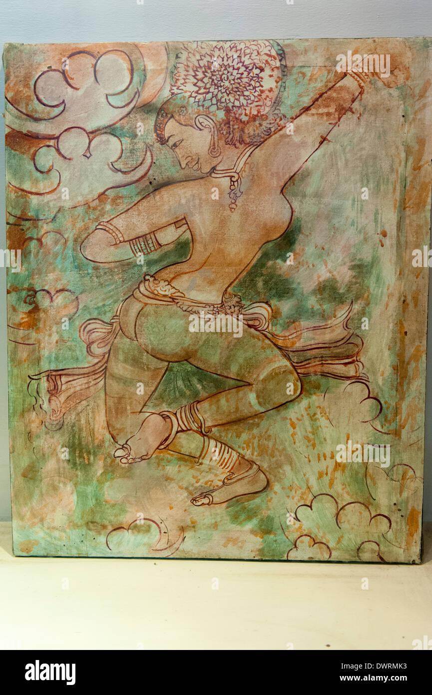 Le Sud de l'Inde du Sud Tamil Nadu Madurai Palais Thirumalai Nayakar 1636 Dance Hall Museum Peinture Chola - Thanjavur photos art Banque D'Images