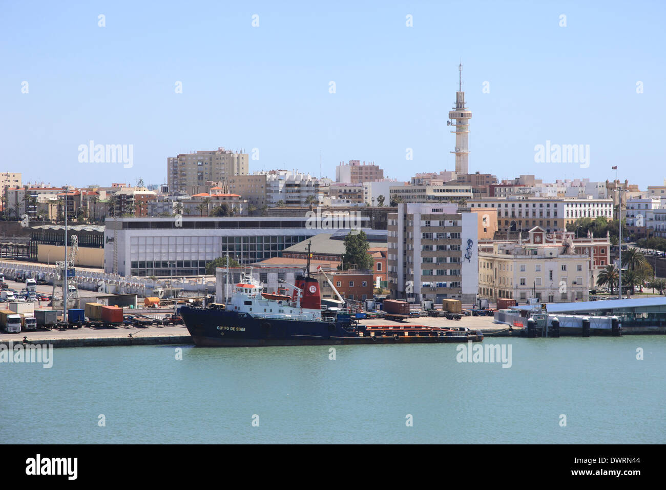 GOLFO DE remorqueur d'alimentation à quai dans le port de Cadix SIAM Espagne Banque D'Images