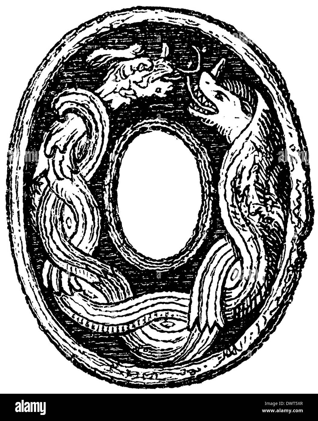 Caractère alphabétique, lettre O Banque D'Images