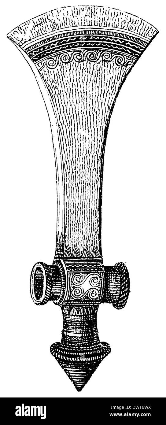 Néolithique et âge du bronze hache de bronze Banque D'Images