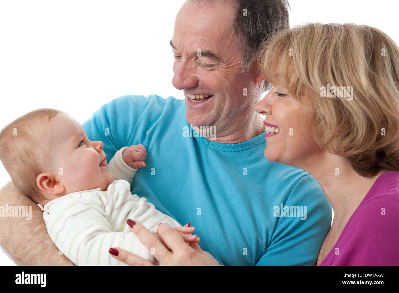 Les grands-parents bébé Banque D'Images