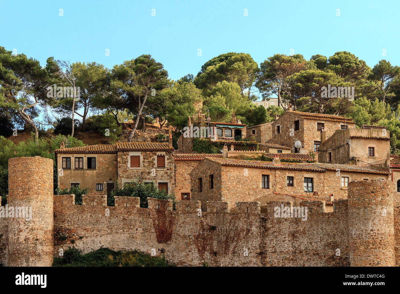 Une partie de la ville médiévale de Tossa de Mar, Espagne Banque D'Images