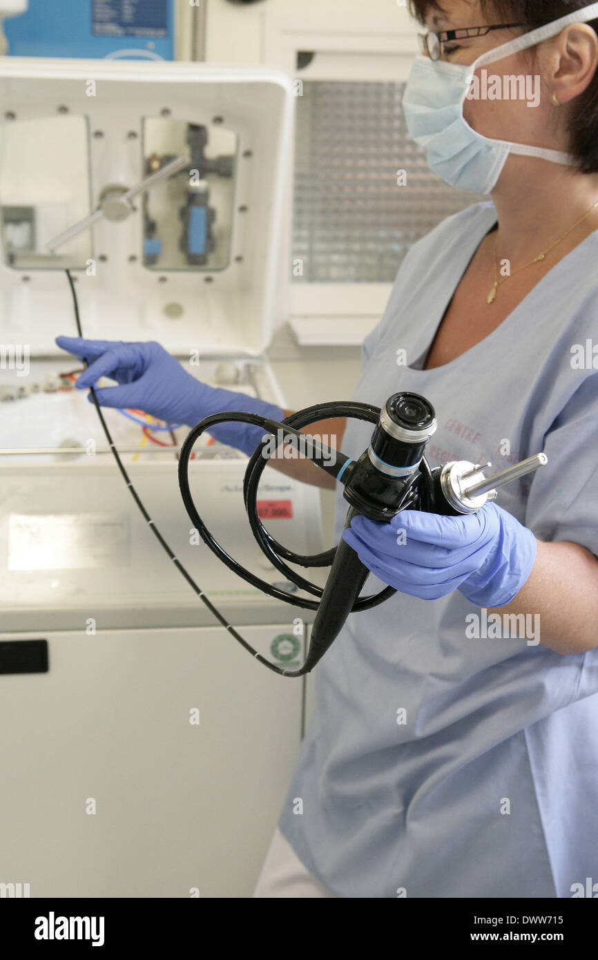Fibroscope tube bronchique Photo Stock - Alamy