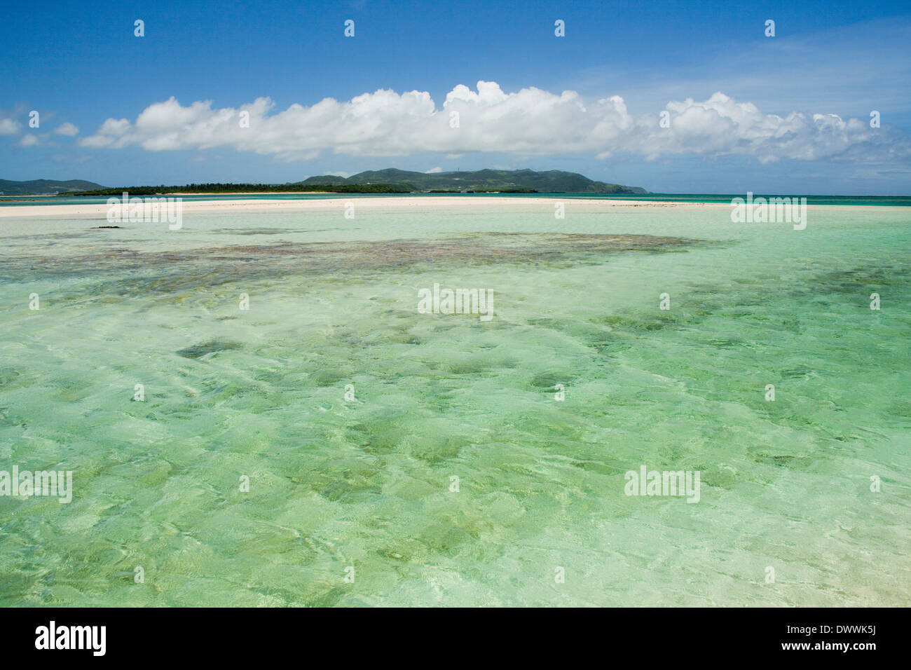 L'eau claire de Kume Island, Okinawa Prefecture, Japan Banque D'Images