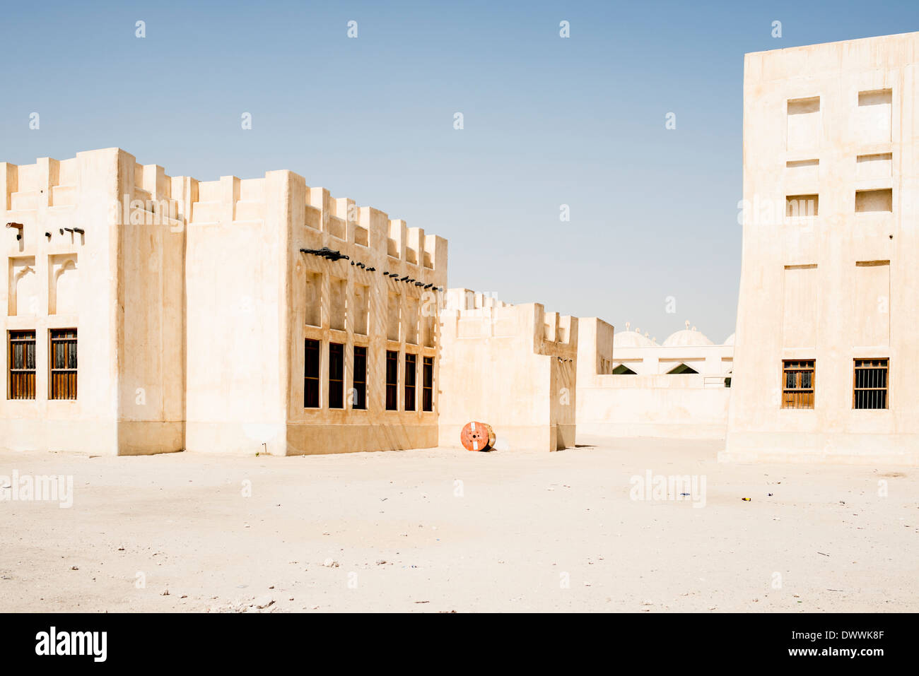 Les bâtiments en briques crues, Doha Banque D'Images