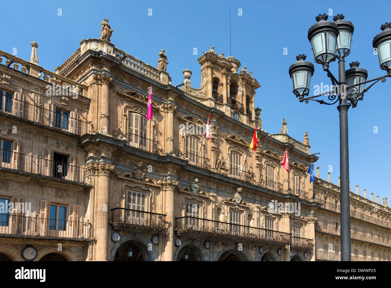 Le Royal Pavilion dans la Plaza Major dans la ville de Salamanque en Espagne centrale. Banque D'Images