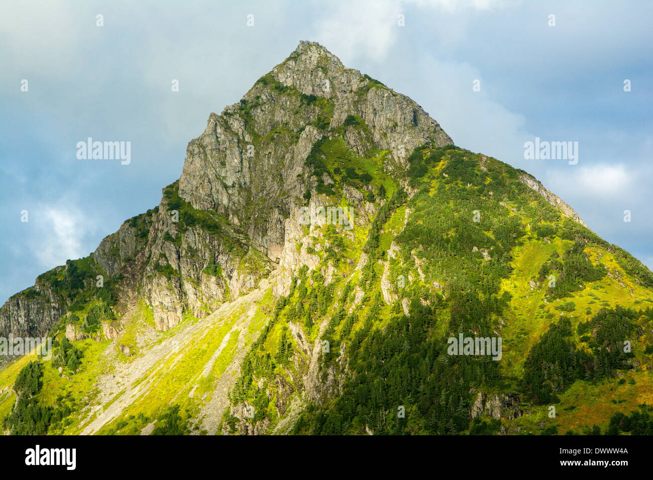 Vue du Mt. À partir de la flèche au sommet du Mt. Verstovia, Sitka, Alaska, USA Banque D'Images