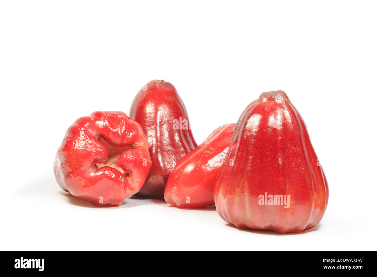 Apple rose rouge isolé sur fond blanc Banque D'Images