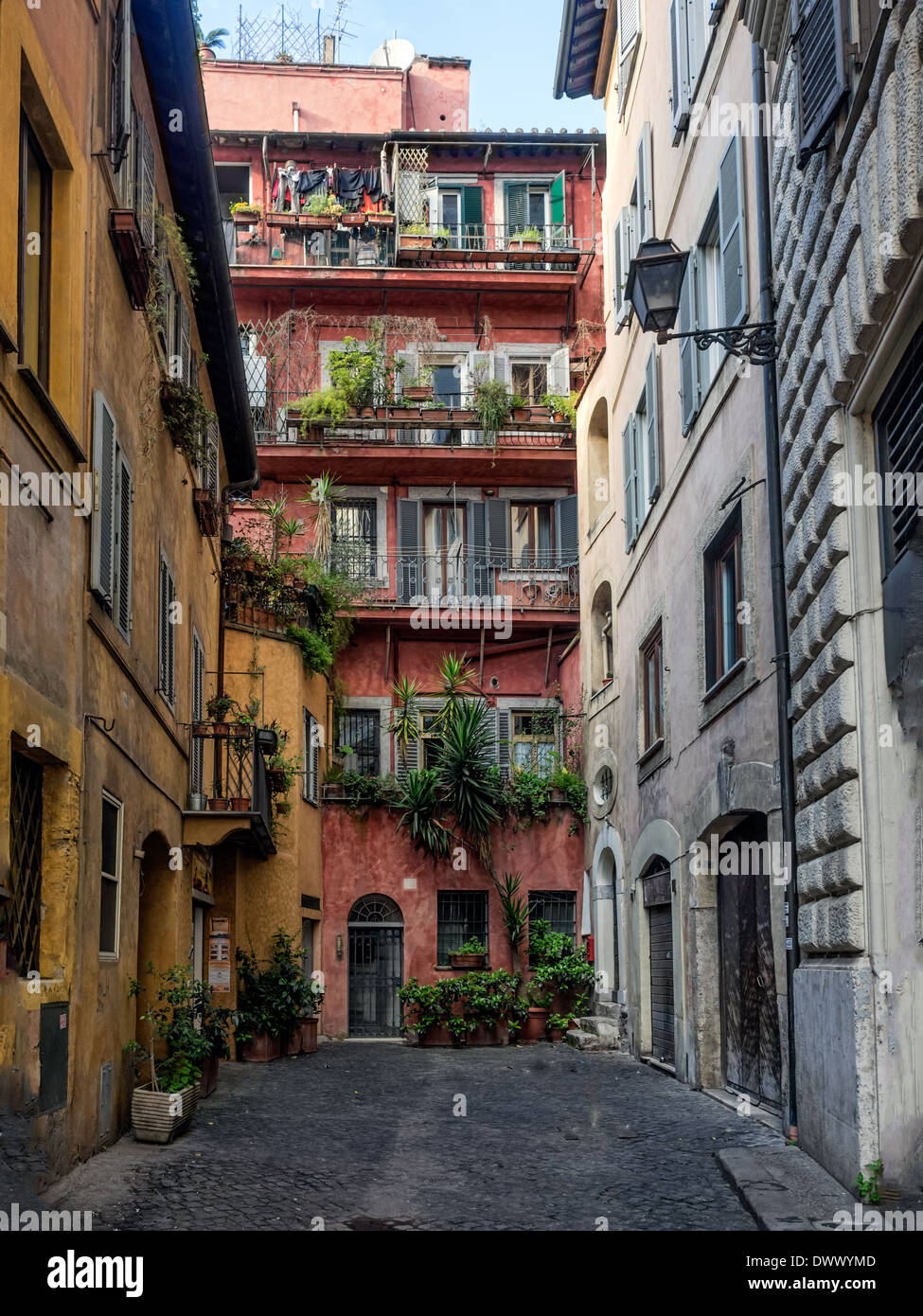 Scène de rue à partir de la partie ancienne de Rome, Italie Banque D'Images