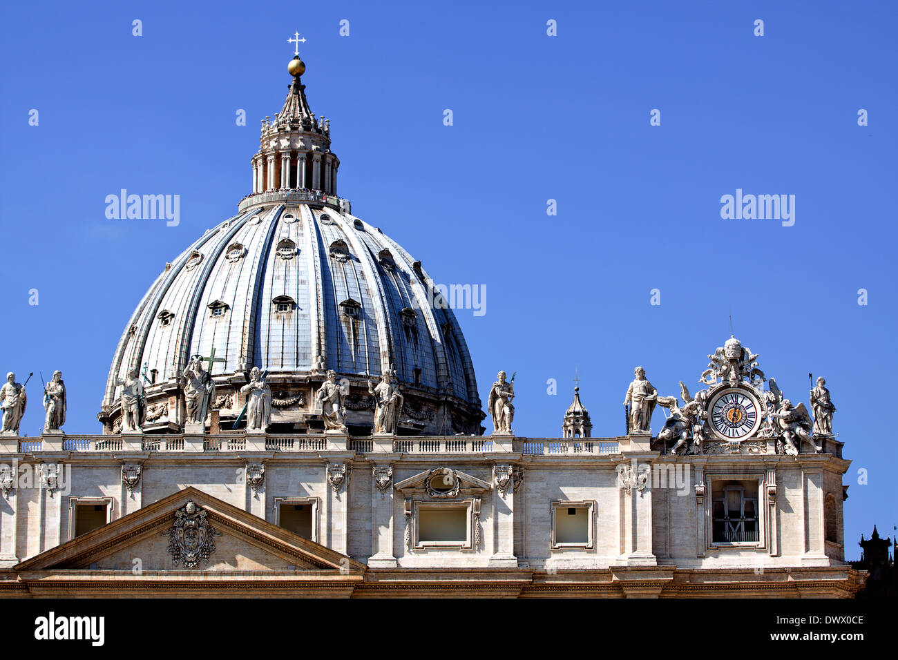 La Basilique St Pierre, la Place Saint Pierre, Vatican. Banque D'Images