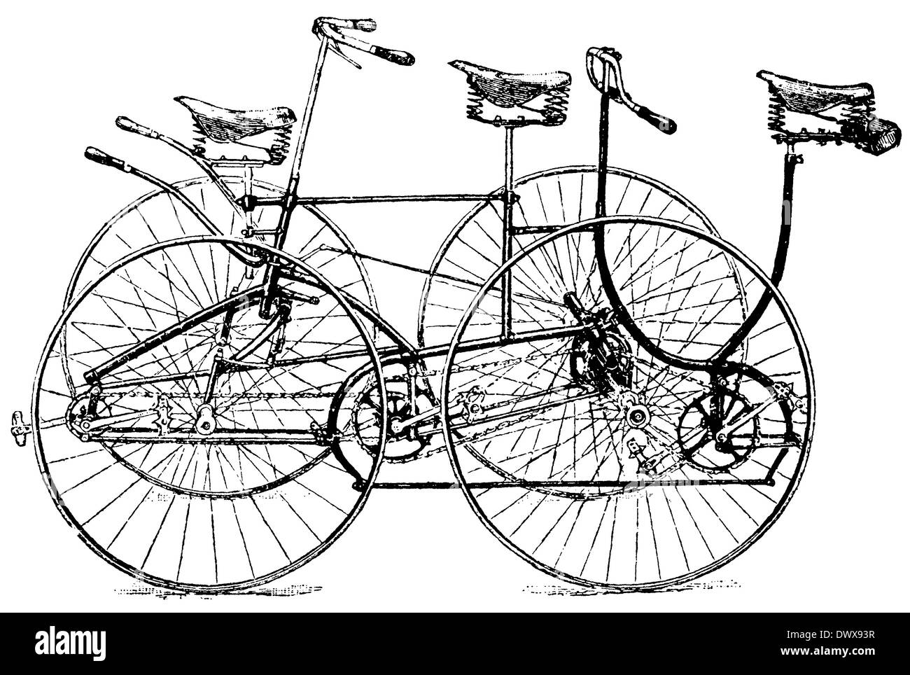 Vélo à quatre roues Banque D'Images