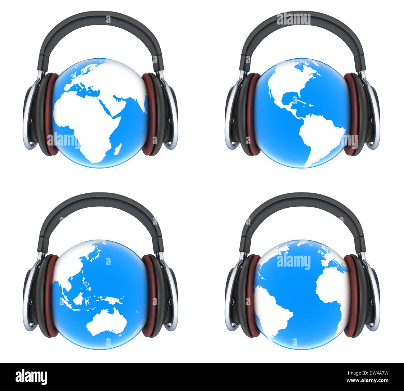 Symbole abstrait de la musique du monde (fait en 3d) Banque D'Images