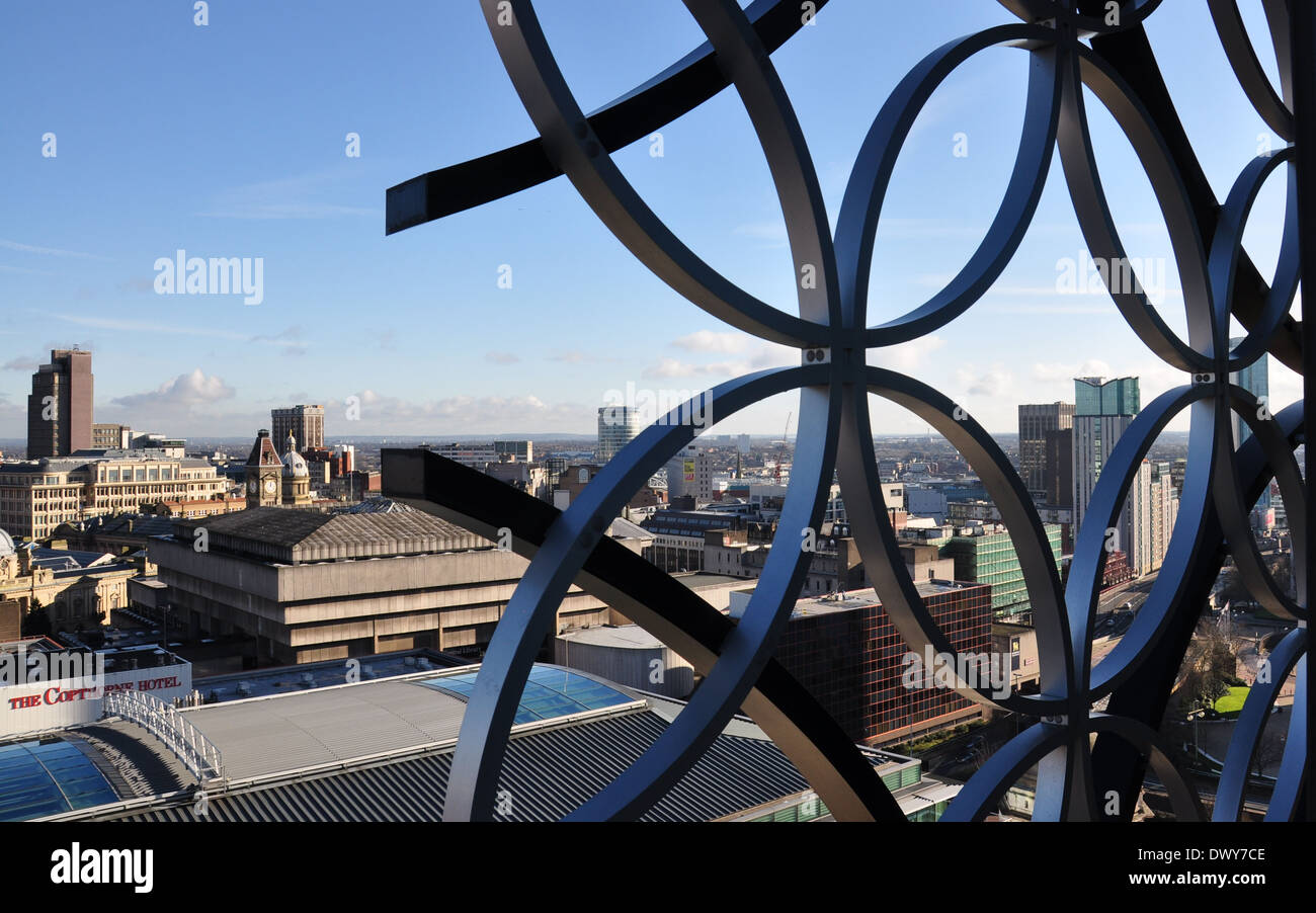 Birmingham City Centre, et notamment à partir de la bibliothèque Banque D'Images