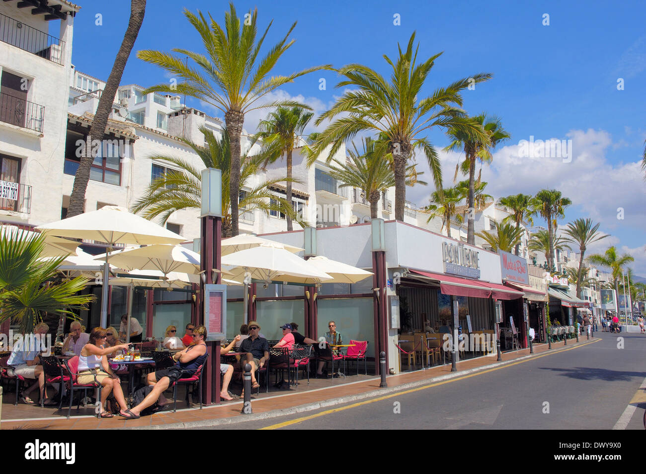 Restaurants, Marbella Banque D'Images
