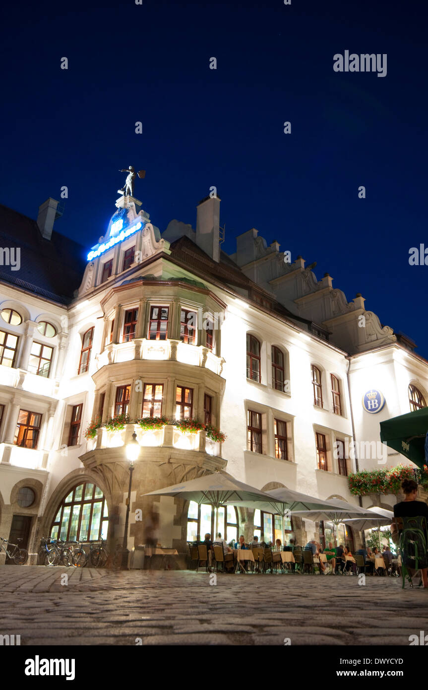 Germany, Bavaria, Munich Platzl, Square, célèbre Brasserie Hofbrauhaus Banque D'Images