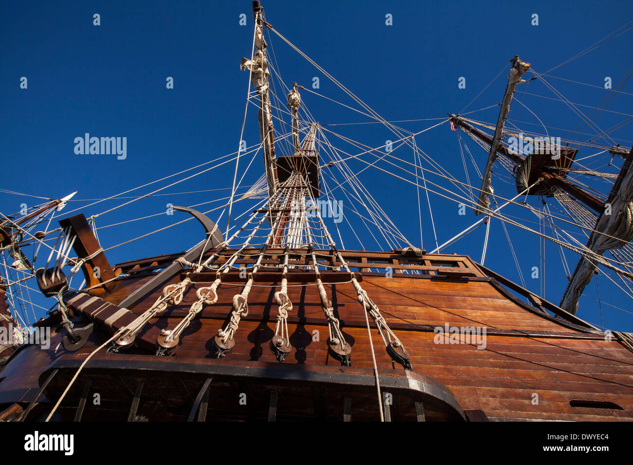 El Galeon andalousie replica navire est représenté à Saint Augustine, Floride Banque D'Images