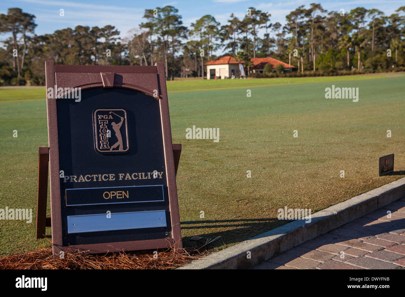 La pratique de l'éventail de PTC à Sawgrass à Ponte Vedra Beach, Floride Banque D'Images