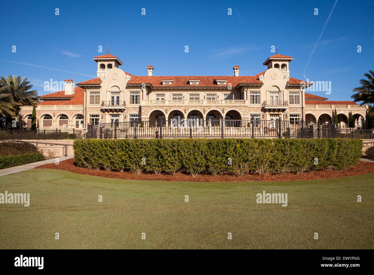 À Sawgrass PTC clubhouse est représenté à Ponte Vedra Beach, Floride Banque D'Images